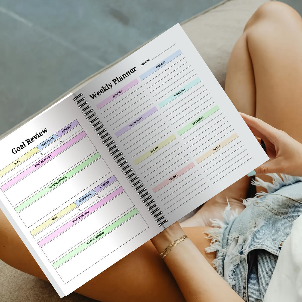 FOCUSVAULT – 2026 Eksklusiv ADHD Voksenplanlægger Struktureret Daglig og Ugentlig Produktivitetsjournal - Euroselle