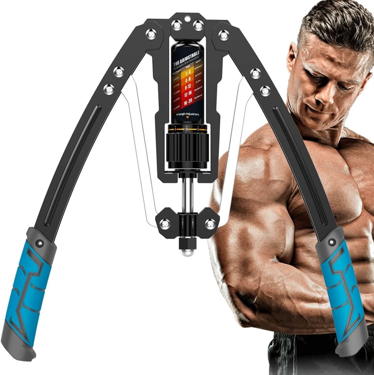 Nastavitelný hydraulický posilovač paží PulseFlex — nastavitelný systém odporu