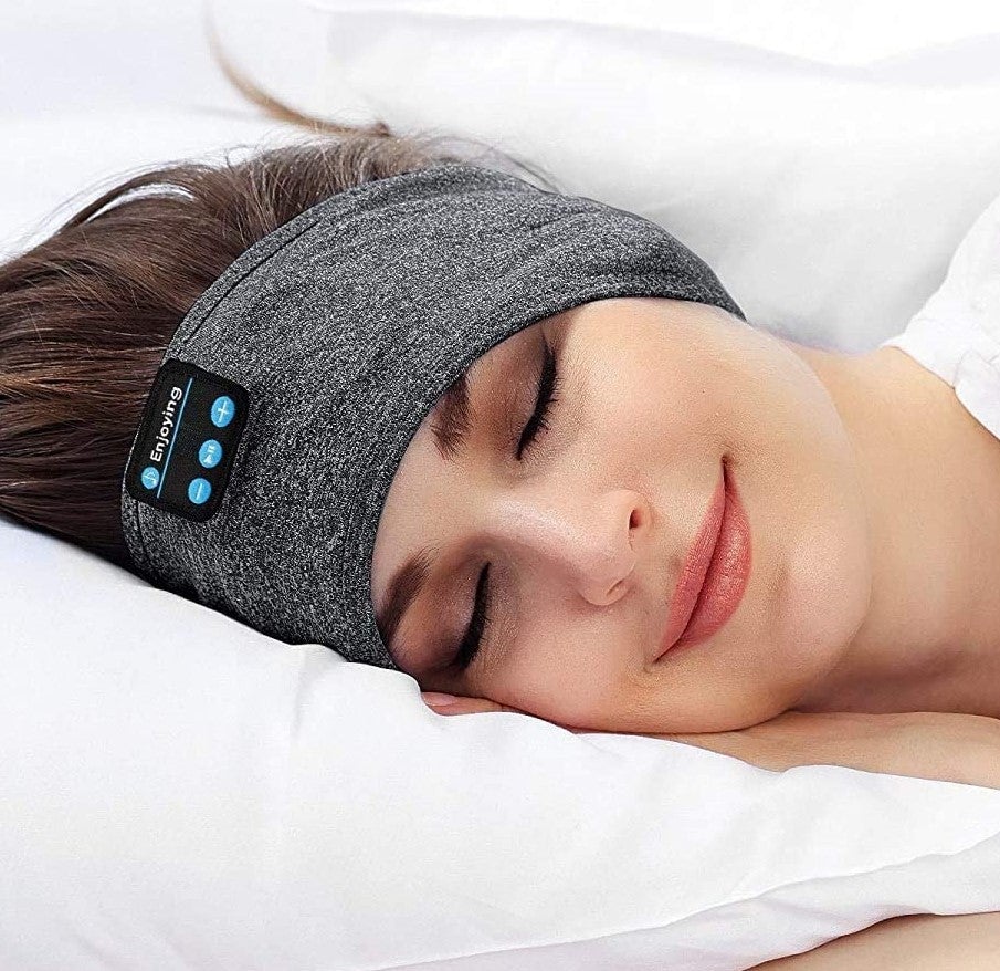 无线睡眠发带 — 蓝牙连接，隔音降噪，灰色/黑色