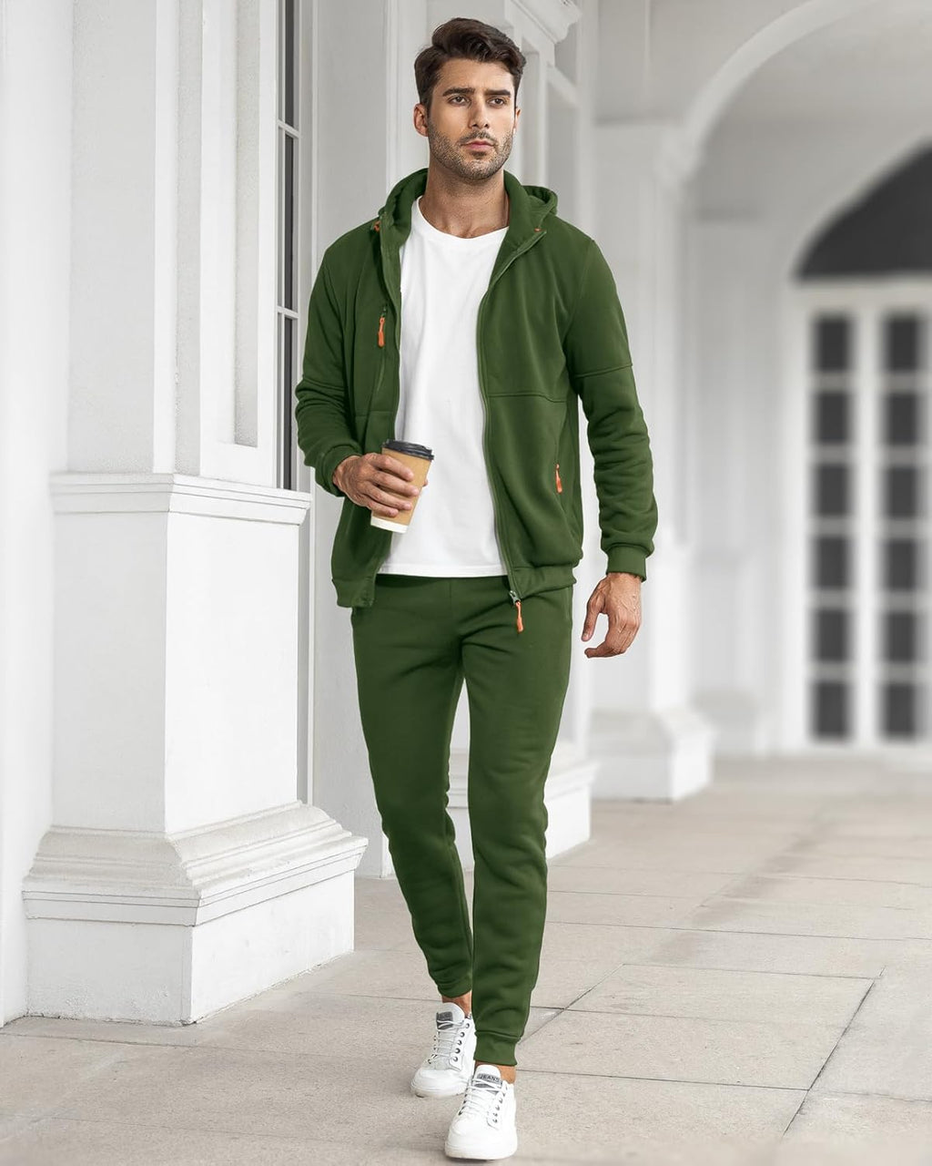 Ensemble de jogging de sport deux pièces pour homme avec pull et pantalon - survêtement léger et respirant pour l'entraînement, la salle de sport et la détente décontractée