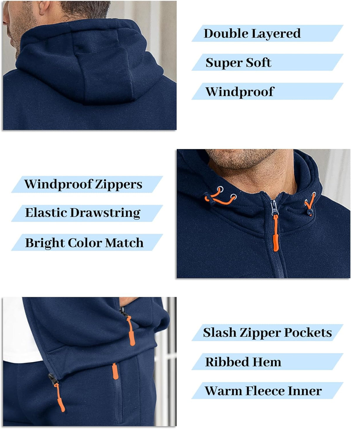 Ensemble de jogging de sport deux pièces pour homme avec pull et pantalon - survêtement léger et respirant pour l'entraînement, la salle de sport et la détente décontractée