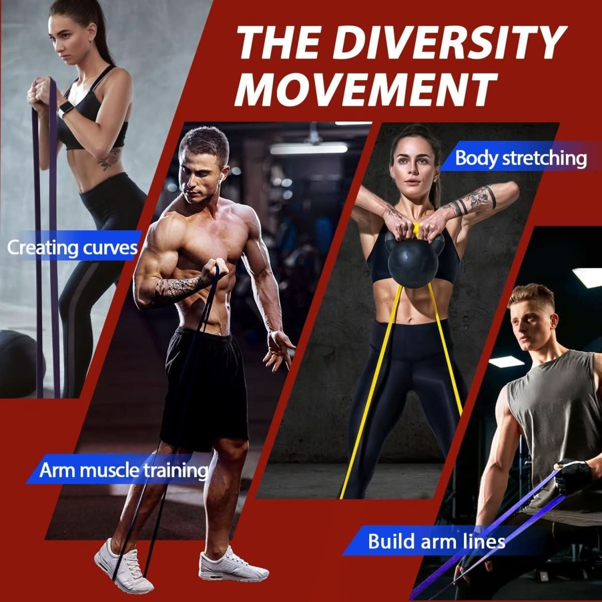 PeakFlex レジスタンスバンドセット — 信頼できる負荷、耐久性に優れたループ設計