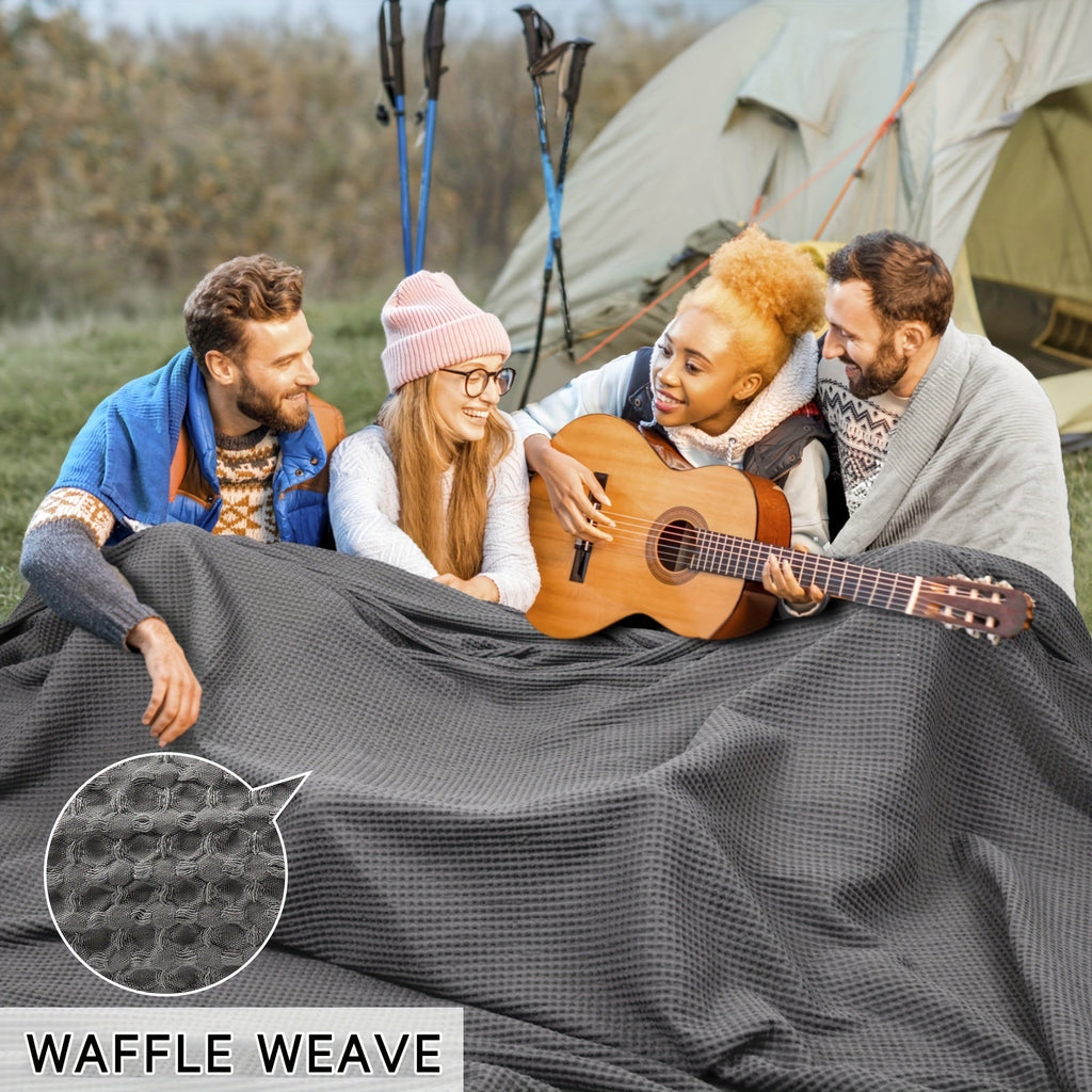 Lightweight Waffle Throw Blanket for Cozy All-Season Comfort - Euroselle