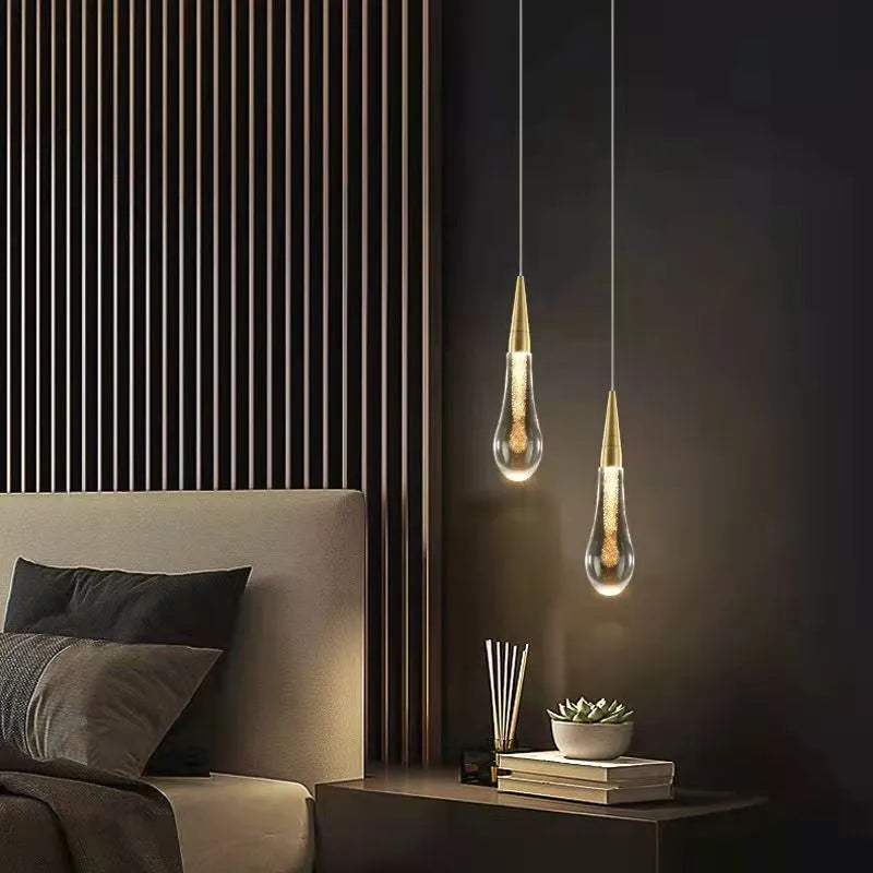 Elara Gold Teardrop Pendant Light