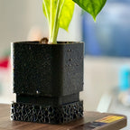 Modern Geometric Planter with Drainage Tray for Clean Plant Display - Euroselle