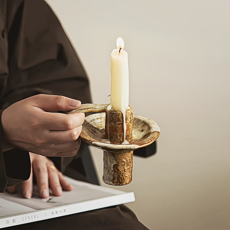 Handcrafted Ceramic Candlestick - Euroselle