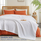 Lightweight Waffle Throw Blanket for Cozy All-Season Comfort - Euroselle