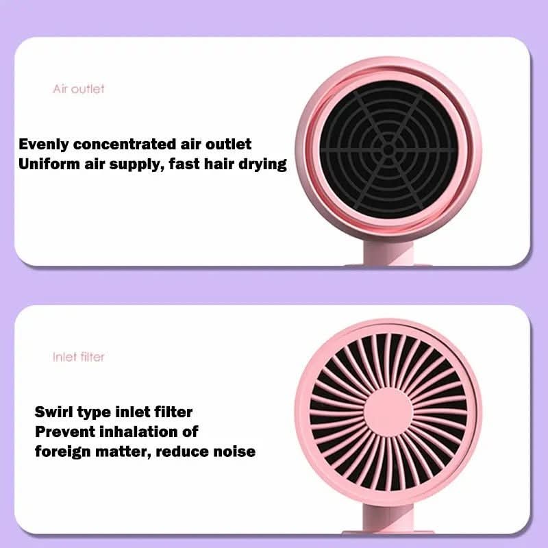 VoyageGleam Foldable Hair Dryer — Ionic Technology for Boosted Shine and Frizz Reduction
