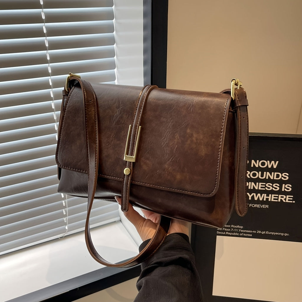 Stylish Casual Flap Bag for University & Party - Euroselle