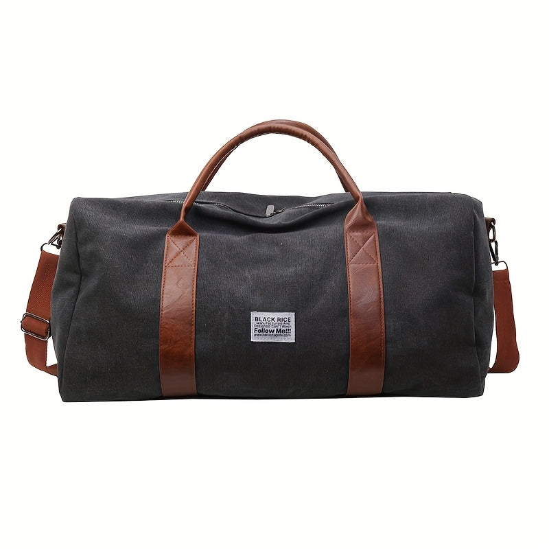 Large Capacity Vintage Washed Travel Duffel Bag Multi-Purpose Organizer - Euroselle