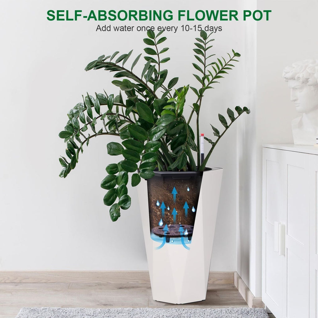 Self-Watering Planter Set with Wheels - Euroselle