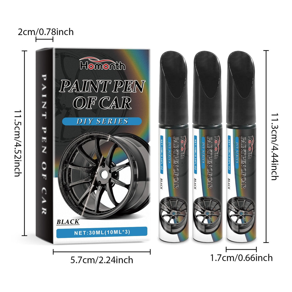 3er-Pack schwarze Lackstifte zur Felgenreparatur – zum Ausbessern von Kratzern
