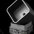 Modern Geometric Planter with Drainage Tray for Clean Plant Display - Euroselle