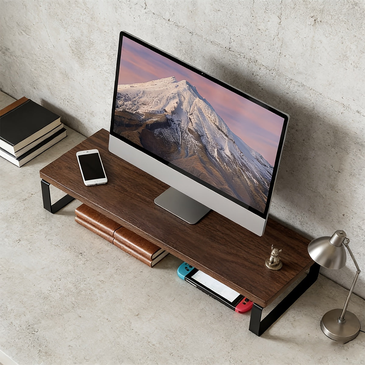 Foldable Wooden Laptop & Tablet Holder with Ergonomic Desk Design - Euroselle