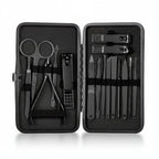 15-teiliges klassisches schwarzes Nagelpflege-Set für Hände, Füße & Gesicht, Werkzeuge aus Edelstahl - Euroselle