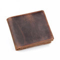 Portefeuille biface pour homme en cuir véritable de vache — protection RFID, emplacements pour cartes