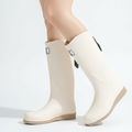Waterdichte PVC-regenlaarzen voor dames tot halverwege de kuit - instapmodel