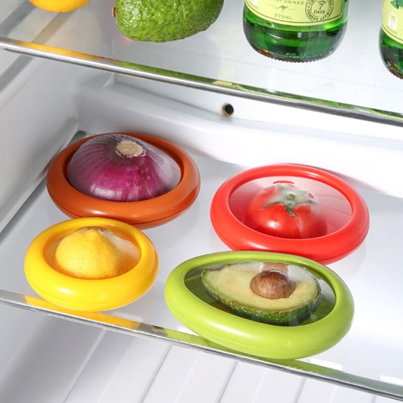 BPA-free polovykrojené nádoby na potraviny - 4 do sebe zapadající dózy s nacvakávacími víčky