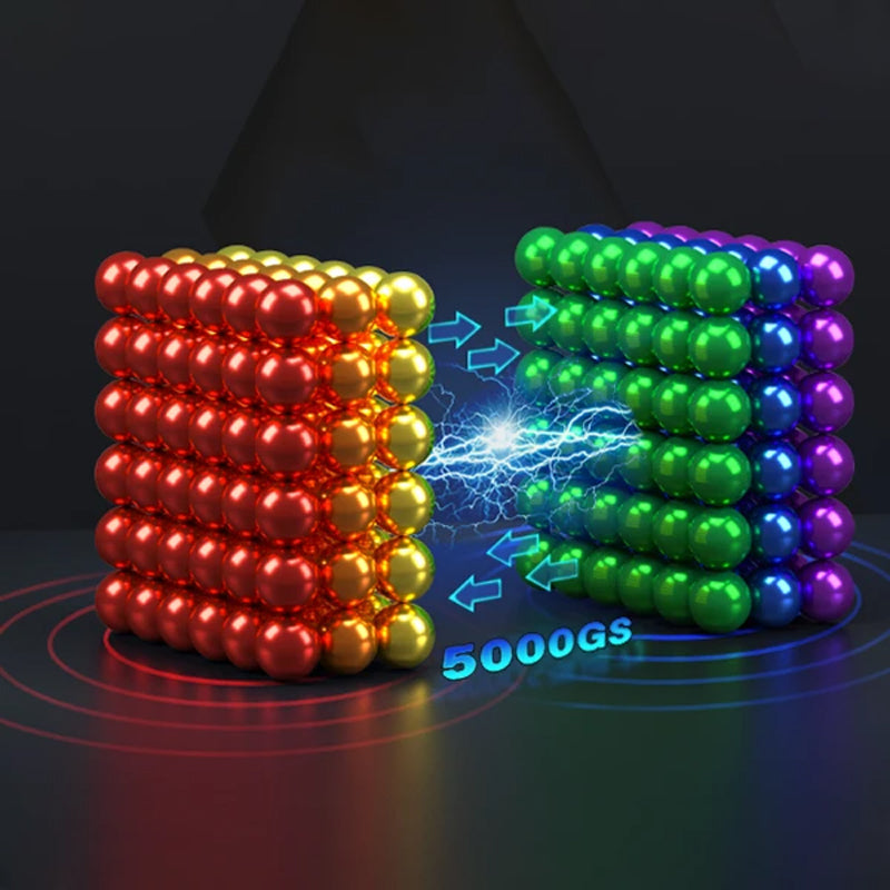 Magnetic Desk Sphere Fidget Set — 216-Piece Stress Relief Toy