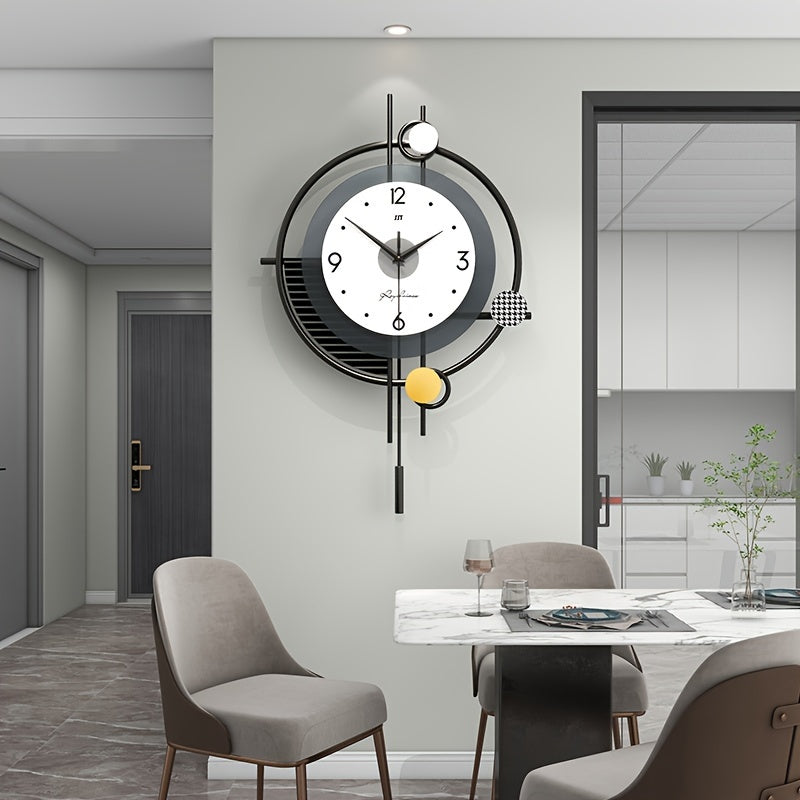 Sleek Living Room Clock with Simple Design Accent - Euroselle