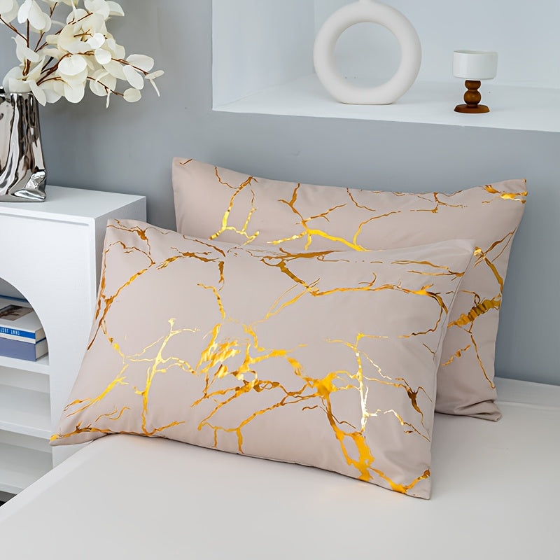 Classic Golden Foil Texture Bedding Set - Euroselle