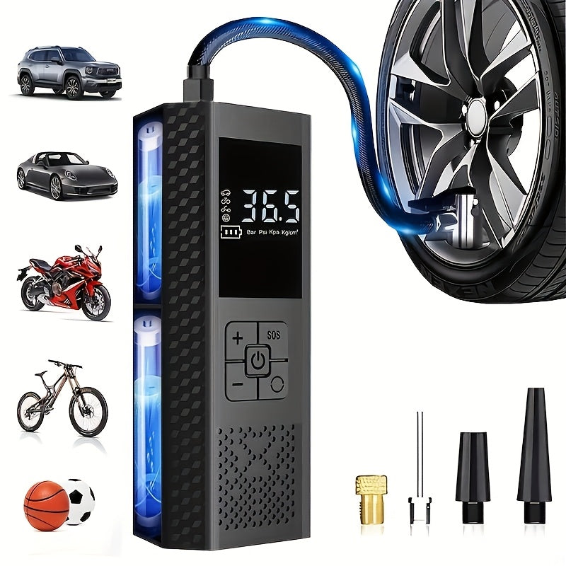 Kompakte kabellose Reifenpumpe 150 PSI für Fahrzeuge & Sportbälle - Euroselle