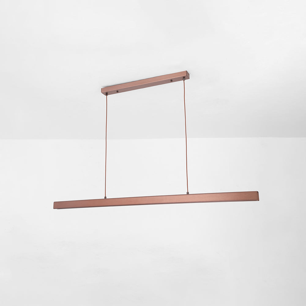 Novare | Modern Linear Metal LED Pendant Light in Black and Brown