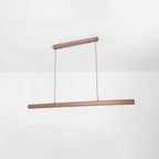 Novare | Modern Linear Metal LED Pendant Light in Black and Brown