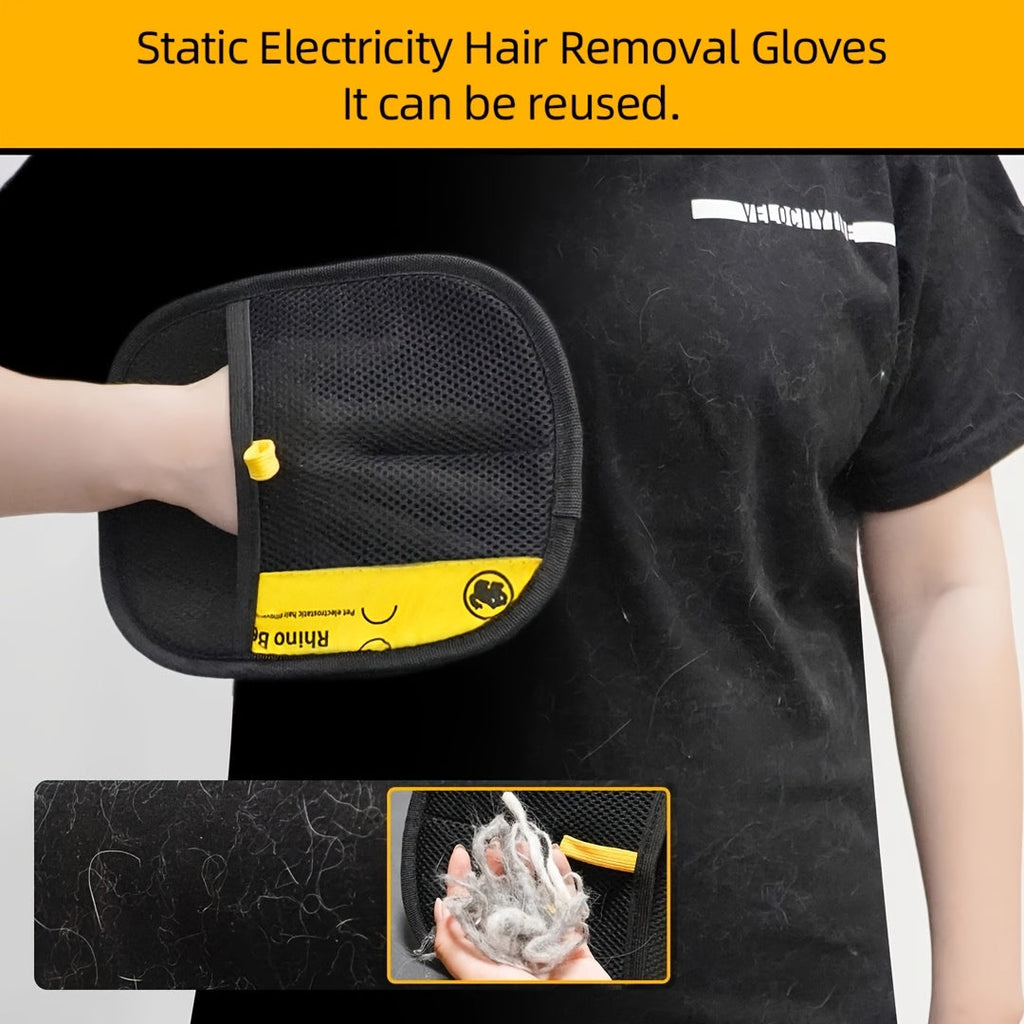 Large Pet Grooming Gloves for Hair & Lint Removal - Euroselle