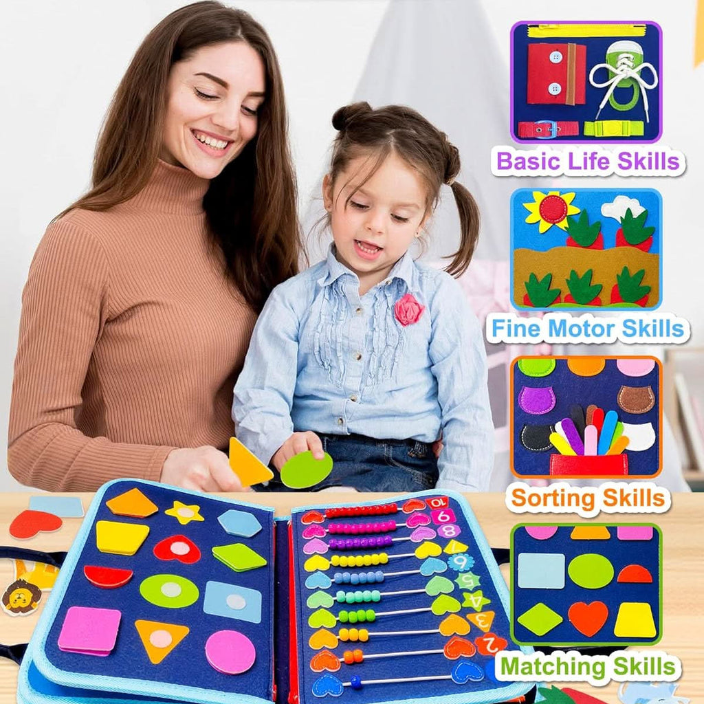 Tablero de actividades Montessori BrightNest — Entrenamiento temprano de la motricidad fina para bebés de 6 meses en adelante