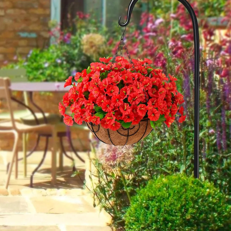 Kunstzijden bloemen voor hangmanden - weerbestendig, 7 kleuren