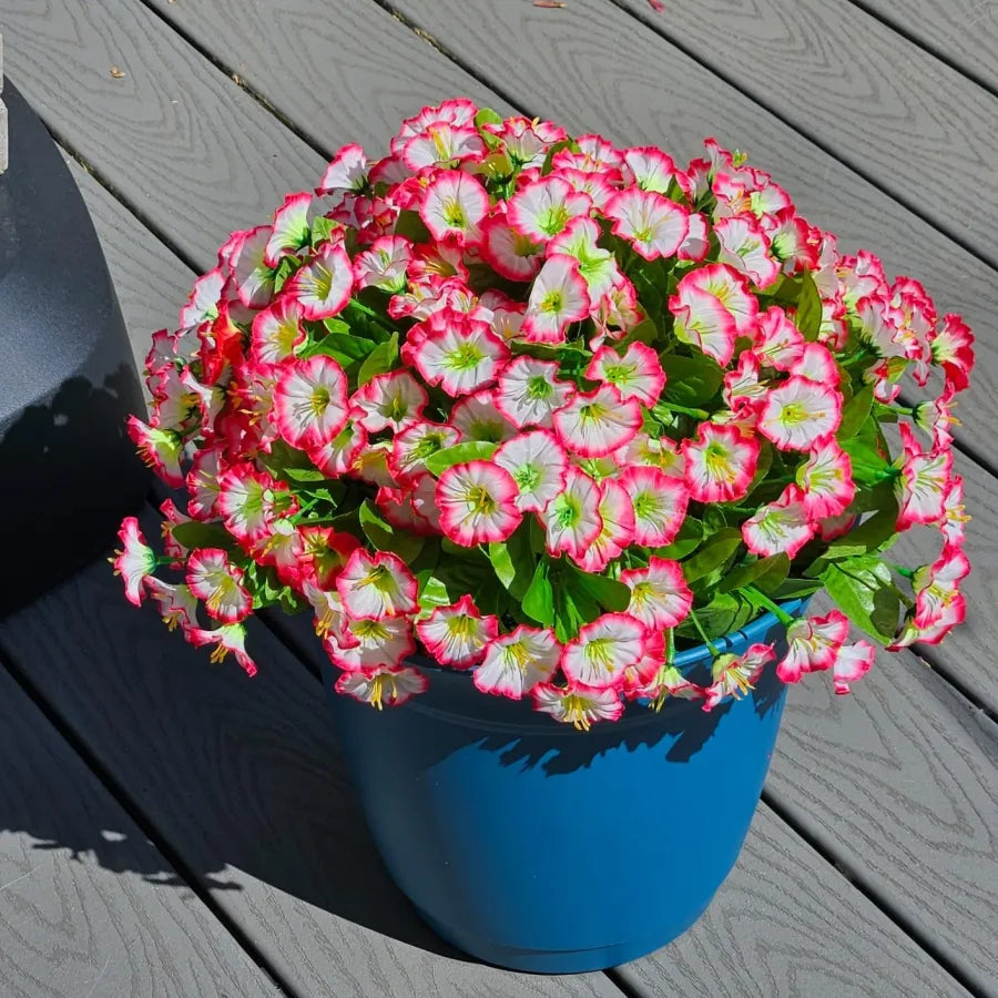Kunstzijden bloemen voor hangmanden - weerbestendig, 7 kleuren