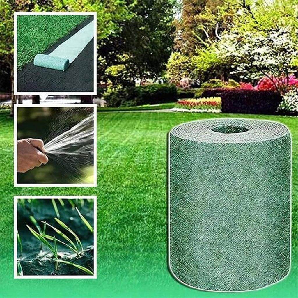 Biológiailag lebomló gyepjavító szőnyeg, 118 × 8 in, 2 darabos csomag, 13 sq ft