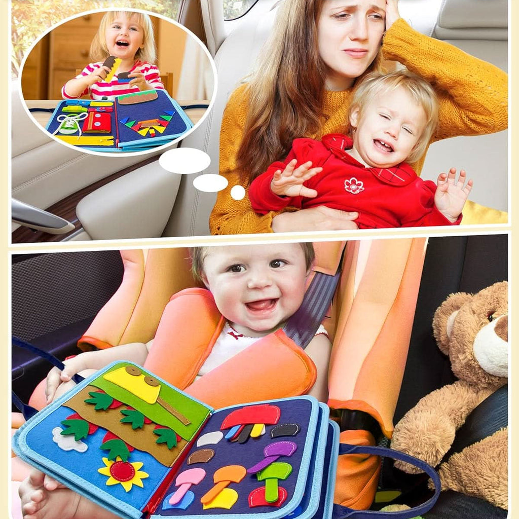 Tablero de actividades Montessori BrightNest — Entrenamiento temprano de la motricidad fina para bebés de 6 meses en adelante