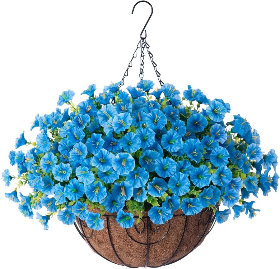 Kunstzijden bloemen voor hangmanden - weerbestendig, 7 kleuren