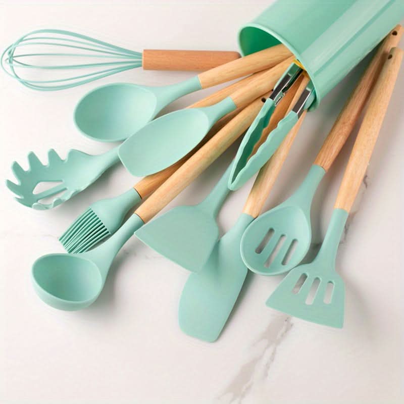 12-Piece Silicone Kitchen Utensil Set — Heat Resistant, BPA Safe