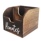 4-Compartment Wooden Remote Organizer Box | No Electricity Needed - Euroselle