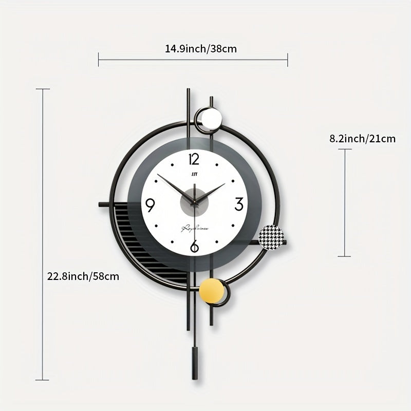 Sleek Living Room Clock with Simple Design Accent - Euroselle