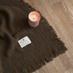 Lightweight 4-Layer Cotton Gauze Blanket with Elegant Fringe - Euroselle