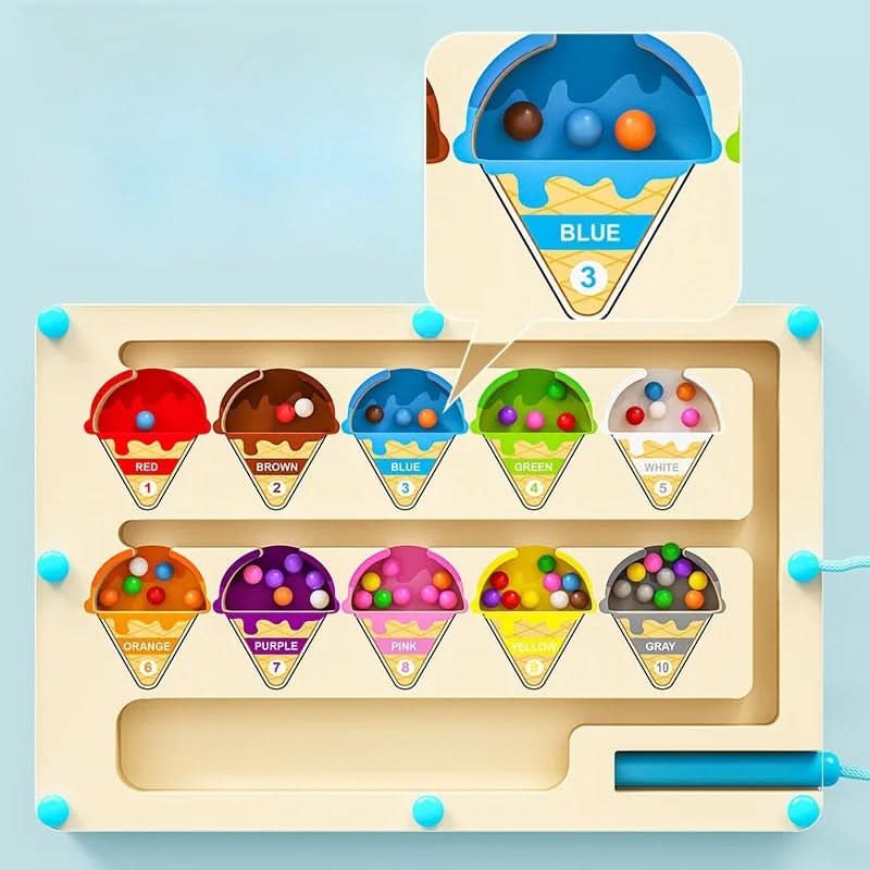 BrightPath ColorQuest magnetisch bordspel - doolhof met kleuren en cijfers, vanaf 3 jaar