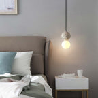 LumaNova Modern Bulbs Small LED Pendant Lamps Black White Glass Dining Table