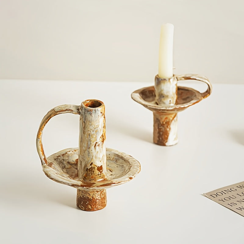 Handcrafted Ceramic Candlestick - Euroselle