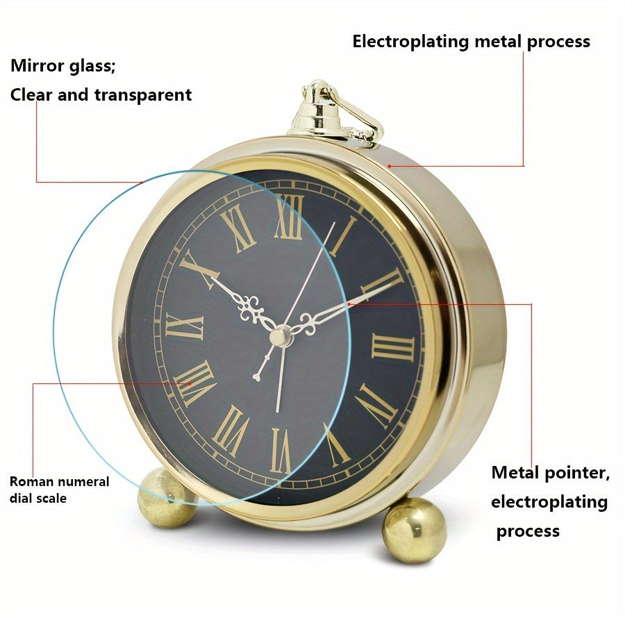 European Retro Metal Alarm Clock - Euroselle