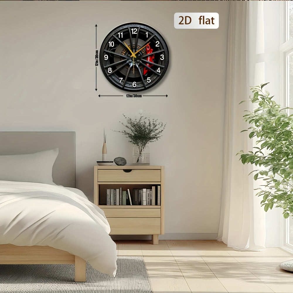 Moderne Auto-Themen 2D-Wanduhr für Enthusiasten - Euroselle