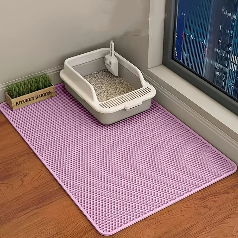 Honigwaben-Wasserdichte Katzenstreu-Matte mit Geruchskontrolle & waschbar - Euroselle