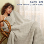 Lightweight Waffle Throw Blanket for Cozy All-Season Comfort - Euroselle