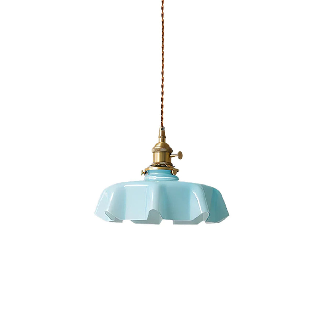 Textured Dome Pendant Light — Adjustable Height, White, Beige, Pink & Blue