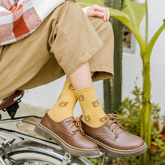 Chaussettes Cartoon Femme – Coton Doux & Respirant