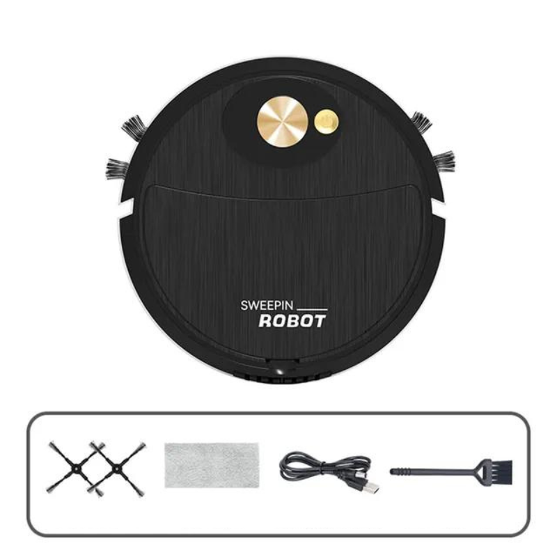 Cordless Self-Navigating Robot Vacuum, Mop & Sweeper — Slim 9-Inch