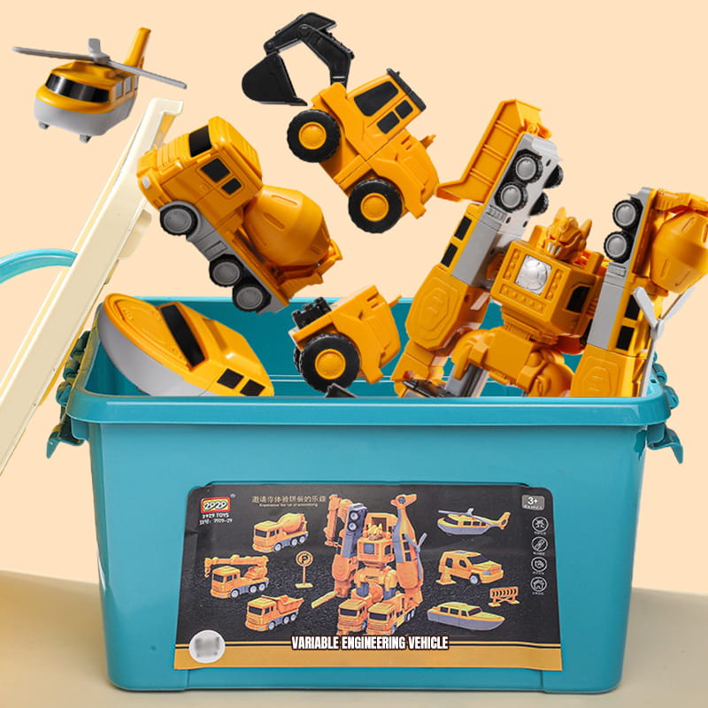 Magnetisches Baustellenfahrzeug-Set — Verformbares STEM-Spielzeug